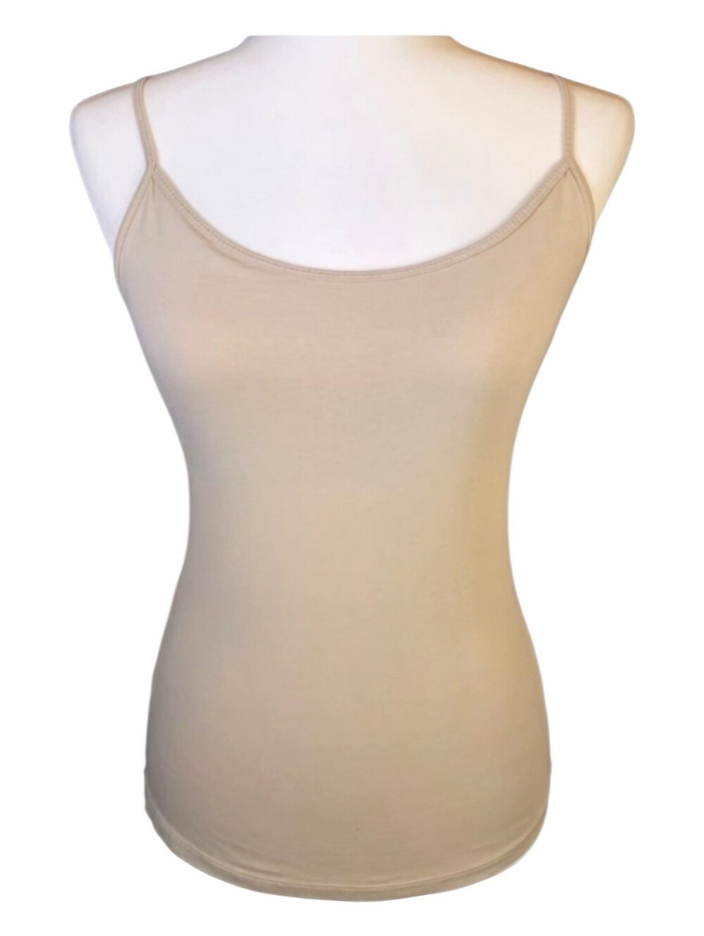 Like New Vintage Route 66 Beige Camisole Tank Top Built In Shelf Bra Small.